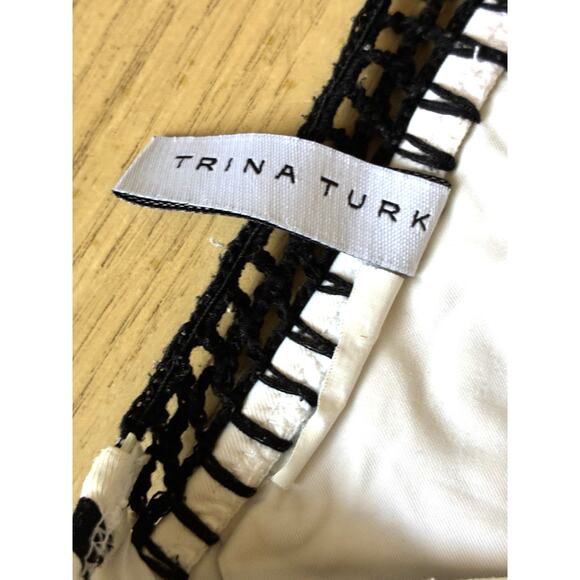 Trina Turk Ibiza Bikini Sz 6 Peacock Feathers Multicolored print Crochet Boho - Picture 12 of 16